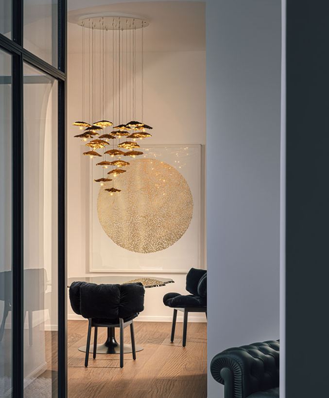 Gold Moon Chandelier